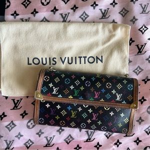 SOLD 🖤TAKASHI MURAKAMI X LOUIS VUITTON BLACK MONOGRAM MULTICOLORE WALLET